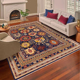 handmade Traditional Kafkaz Blue Beige Hand Knotted RECTANGLE 100% WOOL area rug 9 x 12